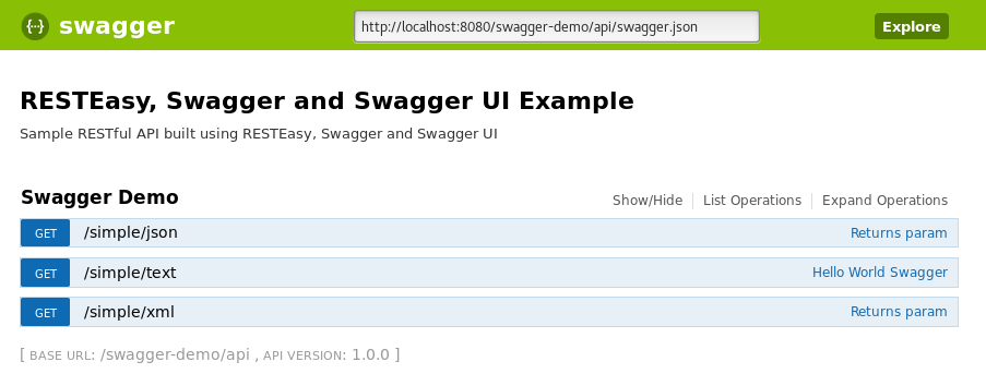 Swagger quickstart tutorial