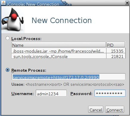 jconsole wildfly remote connect